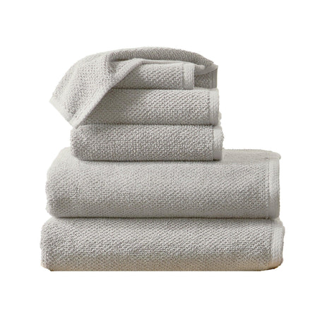 greatbayhome Bath Towels & Washcloths 6 Piece Set / Light Grey Cotton Textured Bath Towel Set - Acacia Collection Cotton Textured Bath Towel Set | Acacia Collection by Great Bay Home