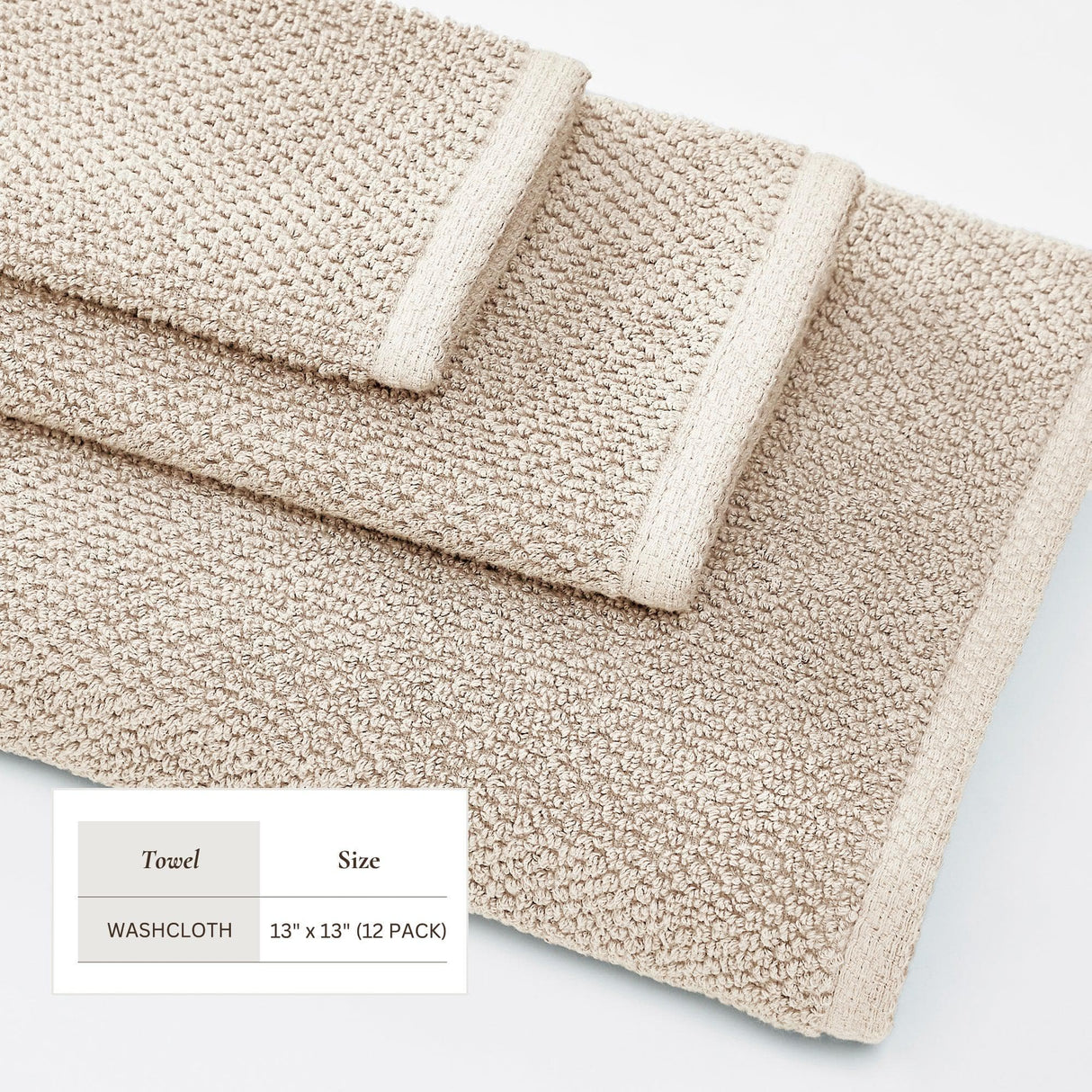 greatbayhome Bath Towels & Washcloths Cotton Textured Bath Towel Set - Acacia Collection Cotton Textured Bath Towel Set | Acacia Collection by Great Bay Home