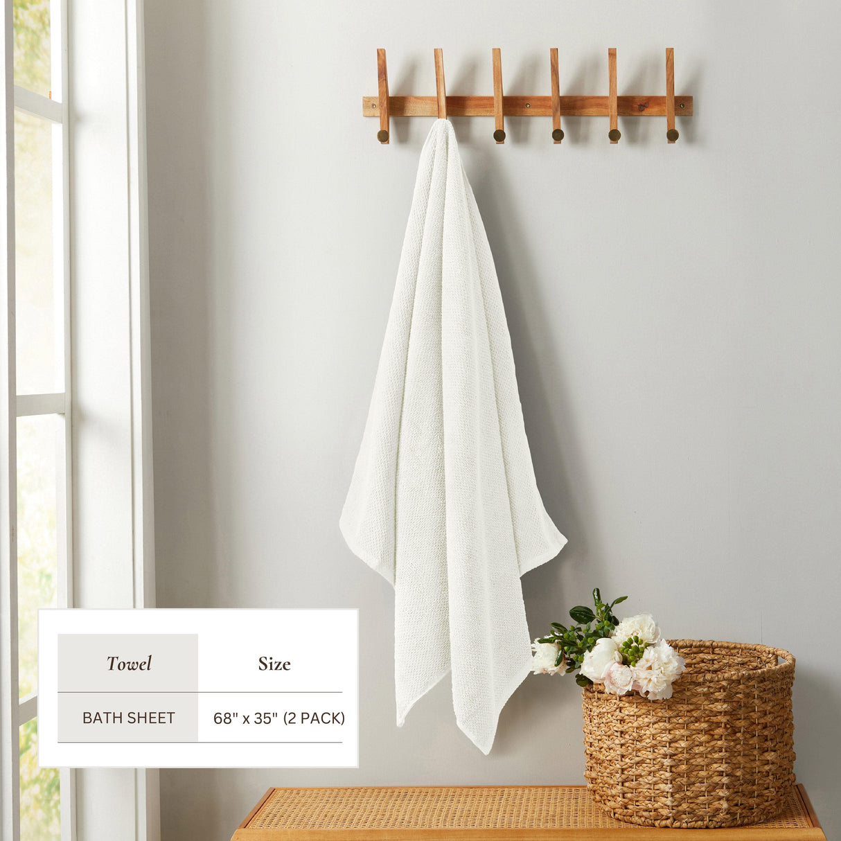 greatbayhome Bath Towels & Washcloths Cotton Textured Bath Towel Set - Acacia Collection Cotton Textured Bath Towel Set | Acacia Collection by Great Bay Home