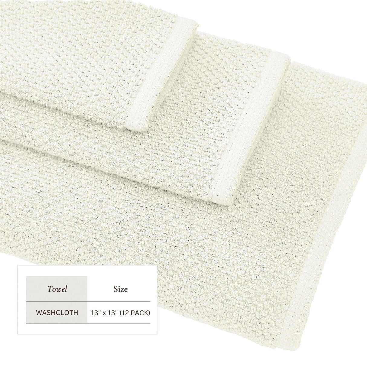 greatbayhome Bath Towels & Washcloths Cotton Textured Bath Towel Set - Acacia Collection Cotton Textured Bath Towel Set | Acacia Collection by Great Bay Home