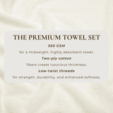 greatbayhome Bath Towels & Washcloths Cotton Textured Bath Towel Set - Acacia Collection Cotton Textured Bath Towel Set | Acacia Collection by Great Bay Home