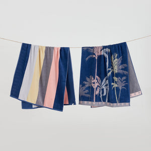 2 Pack 100% Cotton Jacquard Beach Towels - Playa Collection