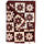 greatbayhome Beach Towels Single Oversized - 36" x 68" / Dark Terracotta / Light Terracotta Checkered Daisies Oversized Retro Printed Beach Towel - St. Barts Collection Oversized Retro Printed Beach Towel | St. Barts Collection by Great Bay Home