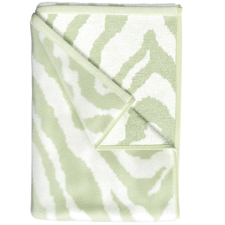 greatbayhome Beach Towels Single Oversized - 36" x 68" / Sage Green / Light Sage Green Zebra Oversized Retro Printed Beach Towel - St. Barts Collection Oversized Retro Printed Beach Towel | St. Barts Collection by Great Bay Home