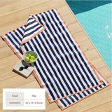 Oversized Striped Border Cabana Beach Towel - Santa Cruz