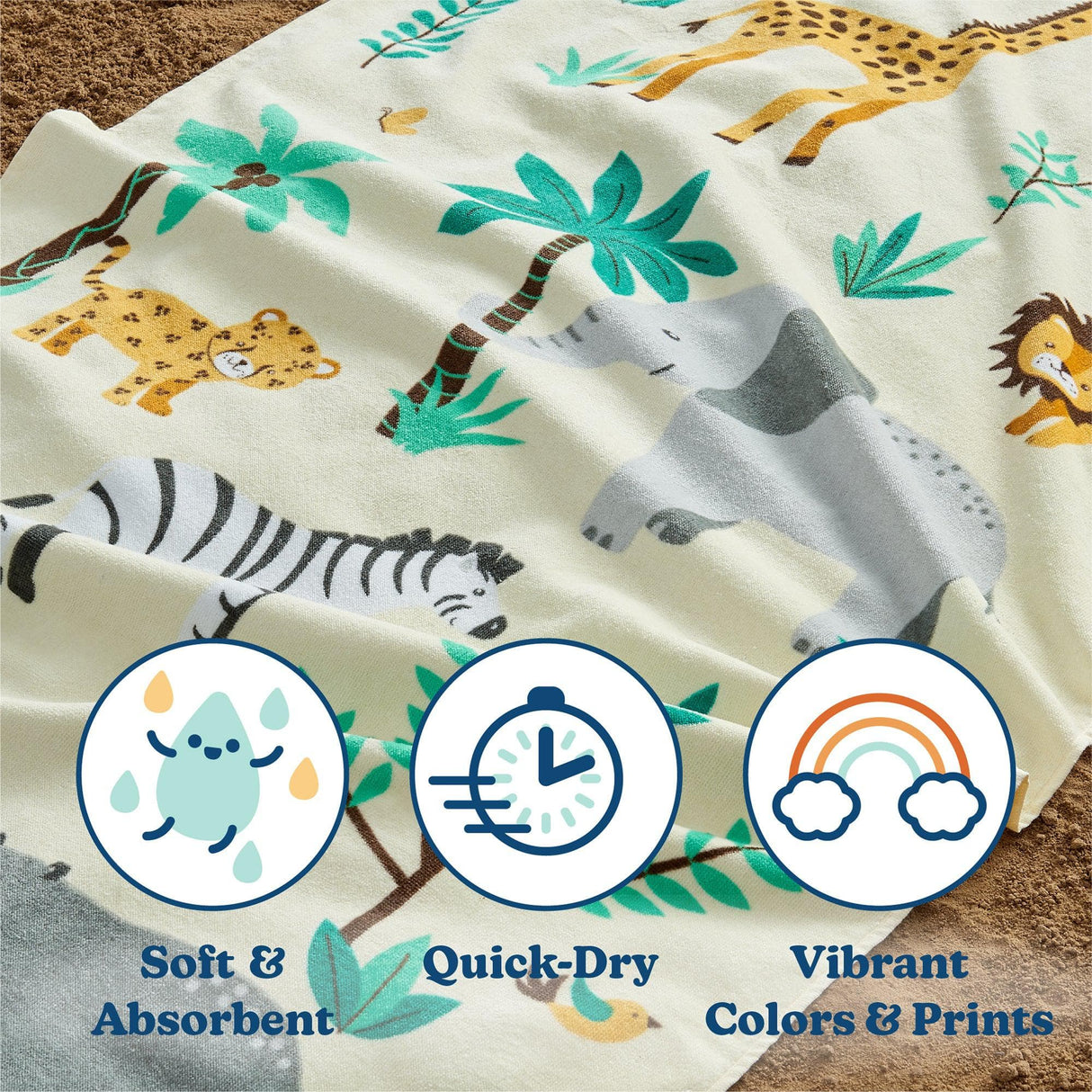 Vibrant Kids Beach Towel - Keilani Collection
