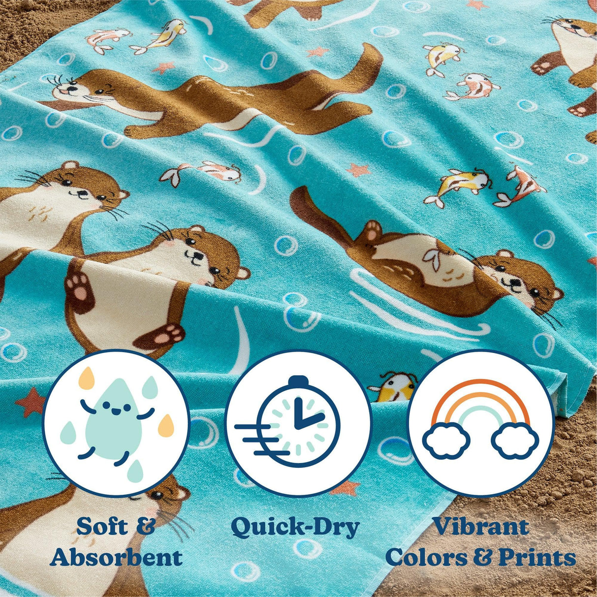 Vibrant Kids Beach Towel - Keilani Collection