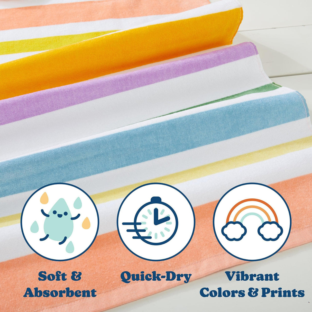 Vibrant Kids Beach Towel - Keilani Collection