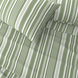 4-Piece Striped Microfiber Sheet Set - Elouise Collection