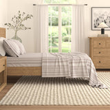 4-Piece Striped Microfiber Sheet Set - Elouise Collection
