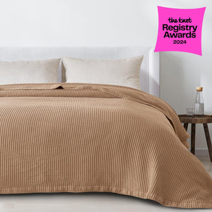 100% Cotton Waffle Weave Blanket - Mikala Collection