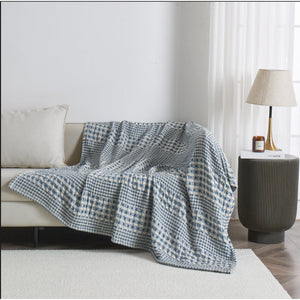 100% Cotton Waffle Weave Textured Blanket - Cecilia Collection
