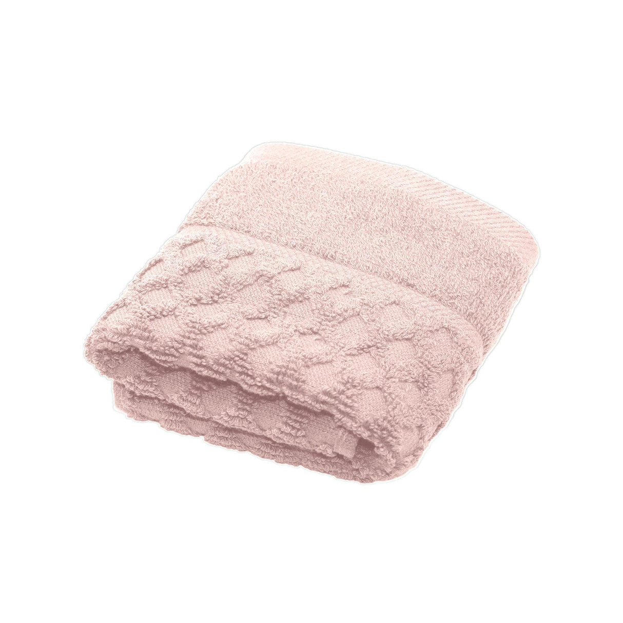 greatbayhome Washcloth / Pink Cotton Diamond Waffle Weave Bath Towel Set - Grayson Collection Cotton Diamond Waffle Weave Bath Towel Set | Grayson Collection by Great Bay Home