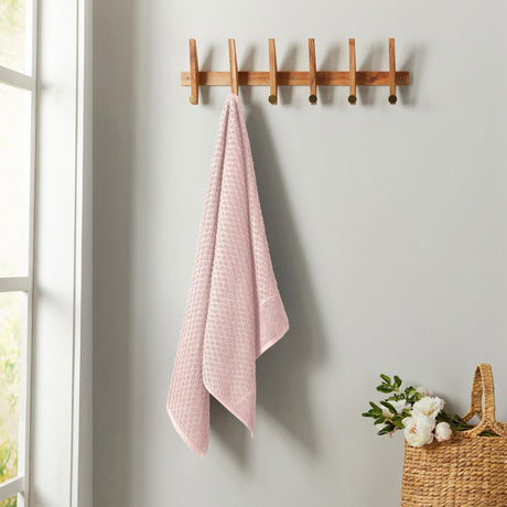 greatbayhome Bath Towel / Pink Cotton Diamond Waffle Weave Bath Towel Set - Grayson Collection Cotton Diamond Waffle Weave Bath Towel Set | Grayson Collection by Great Bay Home