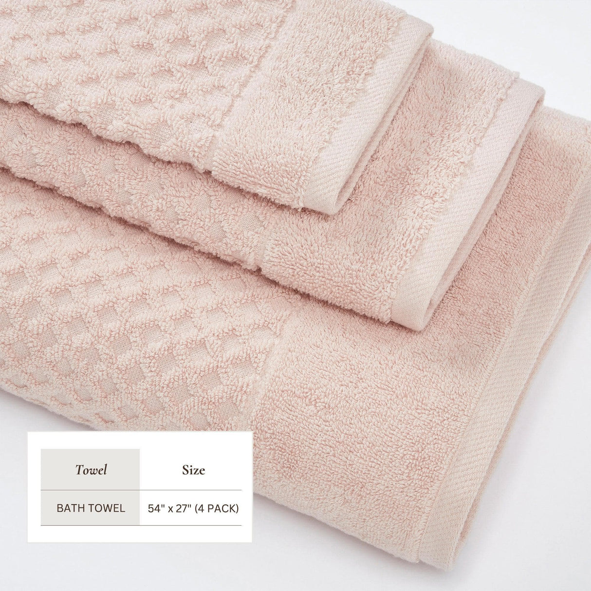 greatbayhome Cotton Diamond Waffle Weave Bath Towel Set - Grayson Collection Cotton Diamond Waffle Weave Bath Towel Set | Grayson Collection by Great Bay Home