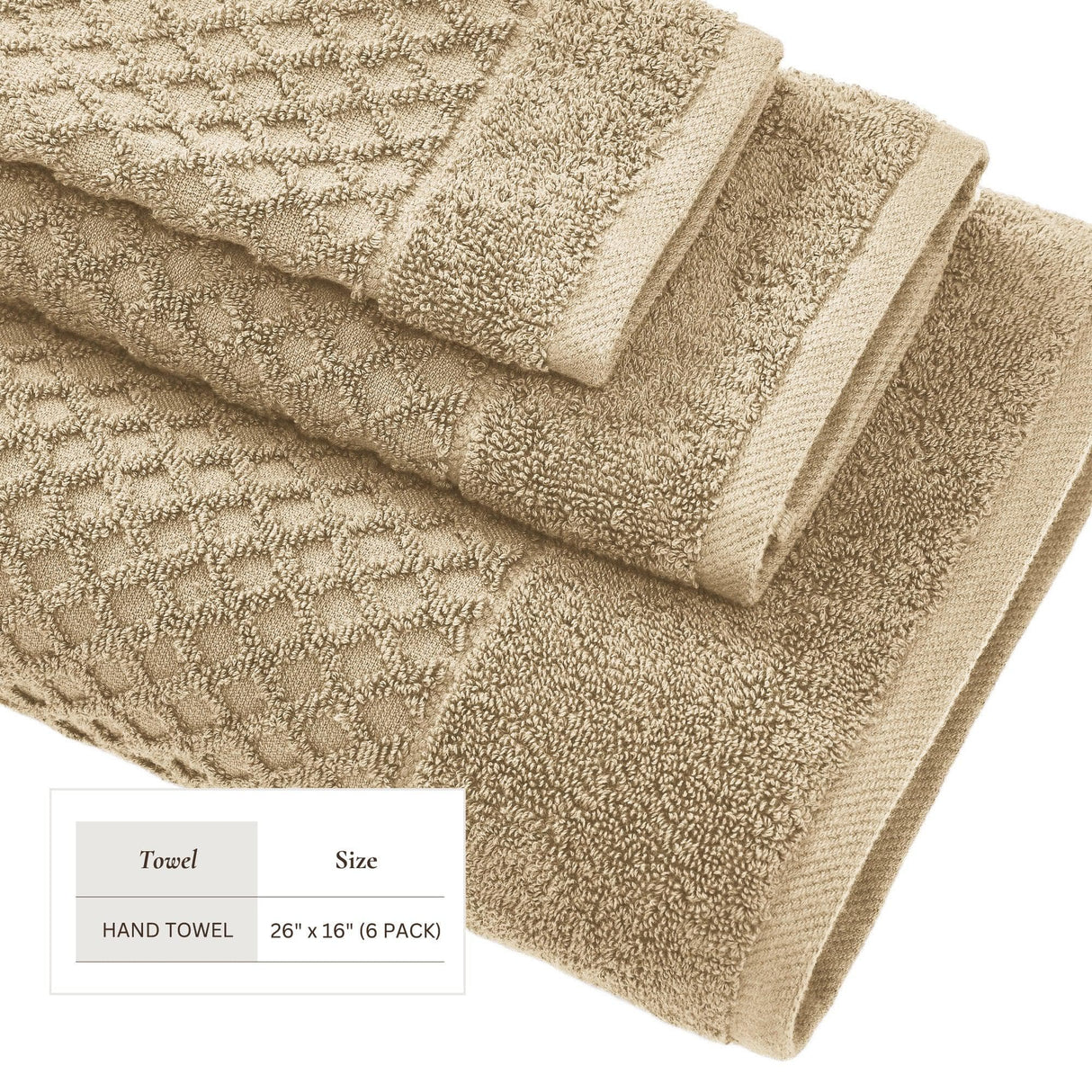 greatbayhome Cotton Diamond Waffle Weave Bath Towel Set - Grayson Collection Cotton Diamond Waffle Weave Bath Towel Set | Grayson Collection by Great Bay Home