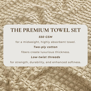 Cotton Diamond Waffle Weave Bath Towel Set - Grayson Collection