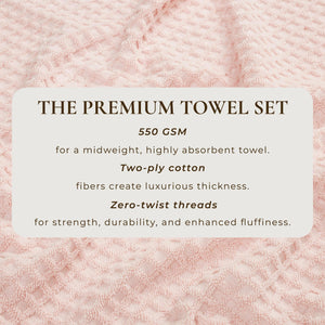 Cotton Diamond Waffle Weave Bath Towel Set - Grayson Collection