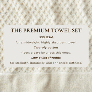 Cotton Diamond Waffle Weave Bath Towel Set - Grayson Collection