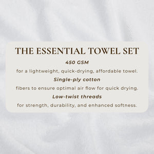 Cotton Terry Bath Towel Set - Cooper Collection