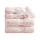 greatbayhome 6 Piece Set / Pink Cotton Terry Bath Towel Set - Cooper Collection Cotton Terry Quick Dry Bath Towels | Cooper Collection by Great Bay Home