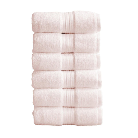 greatbayhome Hand Towel (Pack of 6) / Pink Cotton Terry Bath Towel Set - Cooper Collection Cotton Terry Quick Dry Bath Towels | Cooper Collection by Great Bay Home
