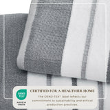 Decorative Cotton Stripe Bath Towel Set - Noelle Collection