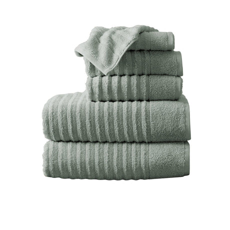greatbayhome 6 Piece Set / Eucalyptus Luxury Cotton Towels - Karina Collection Luxury 100% Cotton Ribbed Bath Towels | Karina Collection by Great Bay Home