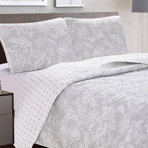 3-Piece Floral Quilt Set - Emma Collection