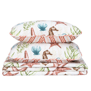 Castaway Coastal Quilt Set with Matching Shams
