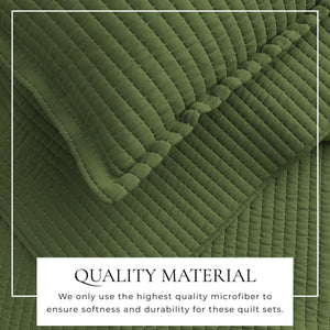 3-Piece Solid Quilt Set - Alicia Collection