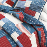 greatbayhome Quilts & Comforters Americana Patchwork Quilt Set - Lowel Collection Americana Patchwork Quilt Set | Lowel Collection by Great Bay Home