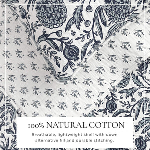Coastal Printed Cotton Quilt Set - Bernice Collection