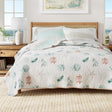 greatbayhome Quilts & Comforters Twin / Twin XL / Flag Stripe / Kelp Breeze Coastal Printed Cotton Quilt Set - St. Augustine Collection Coastal Striped Cotton Quilt Set | St. Augustine Collection by Great Bay Home