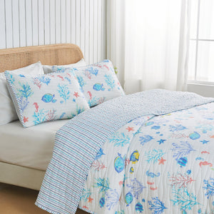 Colorful Coastal Seascape Quilt Set - Ryanne Collection