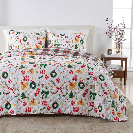 Colorful Holiday Quilt Set - Midnight Magic Collection