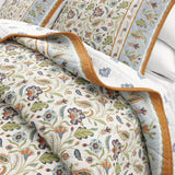 Floral Boho Printed Cotton Quilt Set - Indira Collection