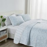 Floral Medallion Printed Microfiber Quilt Set - Kaleigh Collection