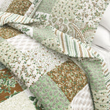 greatbayhome Quilts & Comforters Floral Patchwork Quilt Set - Damia Collection Floral Patchwork Quilt Set | Damia Collection by Great Bay Home