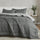 greatbayhome Quilts & Comforters King / California King / Dark Grey Solid / Light Grey Solid Reversible Comforter Set - Odette Collection Reversible Comforter Set | Odette Collection by Great Bay Home