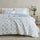 greatbayhome Quilts & Comforters King / California King / White Blue Floral Print / Blue White Floral Print Reversible Comforter Set - Odette Collection Reversible Comforter Set | Odette Collection by Great Bay Home