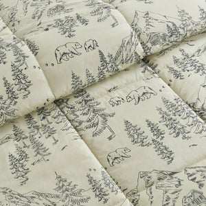 Reversible Christmas Comforter and Sham Set - Holiday / Lodge Odette Collection