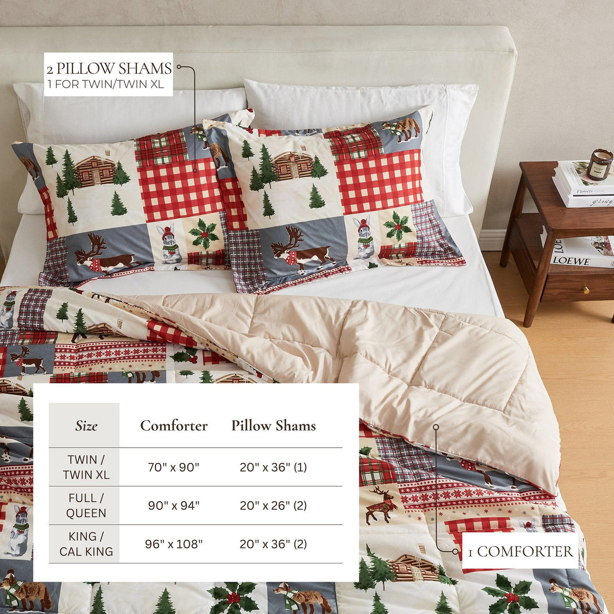 Reversible Winter Comforter Set - Odette Collection