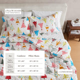 Reversible Christmas Comforter and Sham Set - Holiday / Lodge Odette Collection