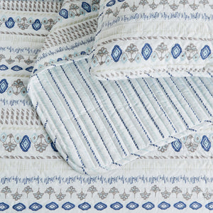 Striped Microfiber Quilt Set - Arista Collection