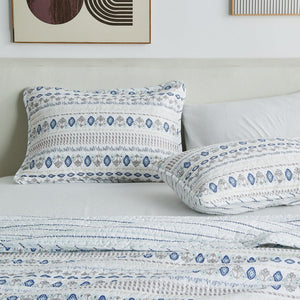 Striped Microfiber Quilt Set - Arista Collection