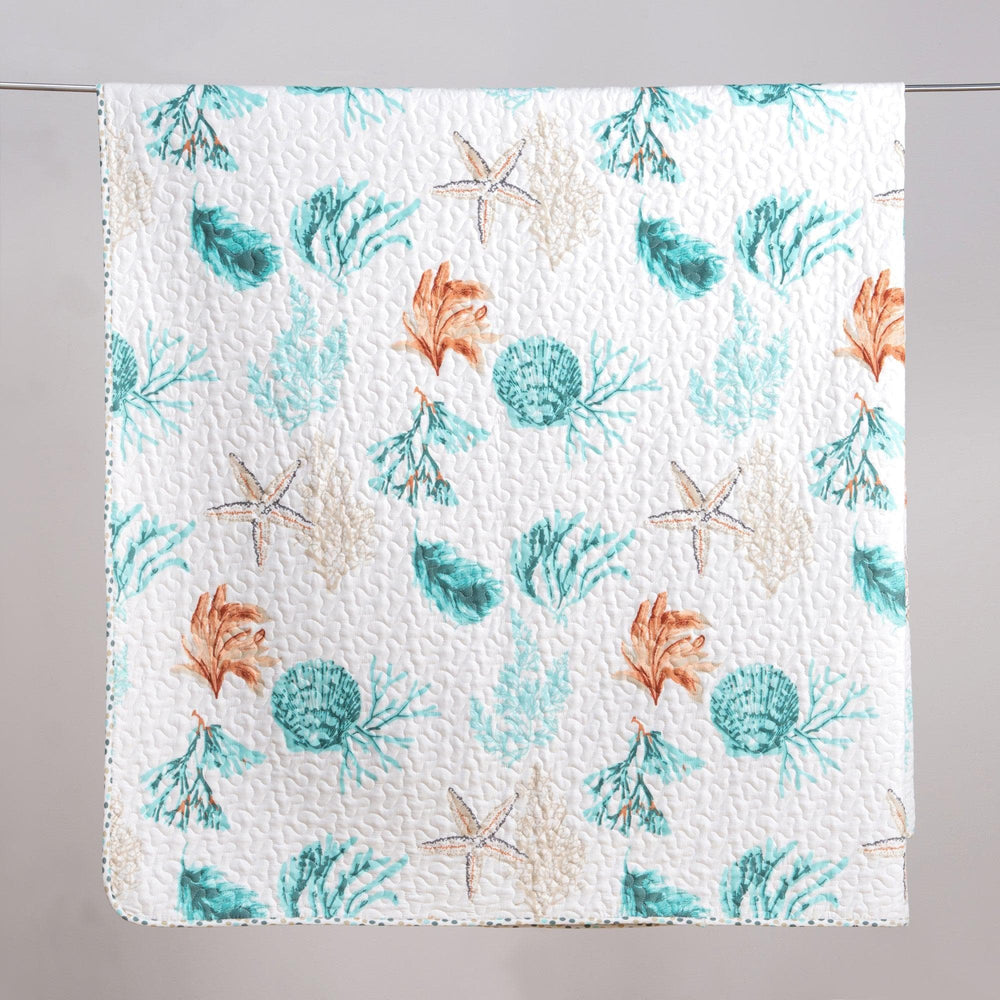 Reversible Coral Quilt Set - Key West Collection
