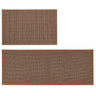 2 Pack Woven Bordered Machine Washable Accent Area Rug & Runner