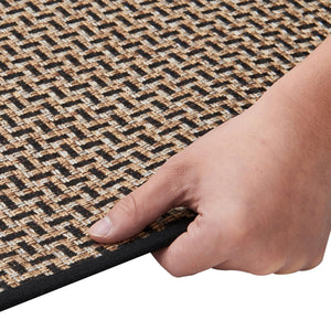 2 Pack Woven Bordered Machine Washable Accent Area Rug & Runner