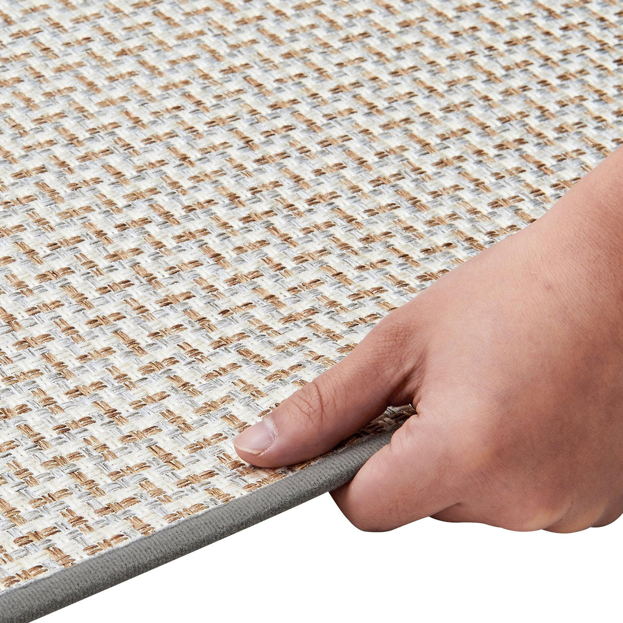 2 Pack Woven Bordered Machine Washable Accent Area Rug & Runner